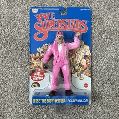 WWE LJN MATTEL SUPERSTARS JESSIE VENTURA 8″ ACTION FIGURE BLUE CARD