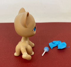 ❤ Littlest Pet Shop ❤ LPS #228 – Authentic Beige Shorthair Cat with Stripe Tail