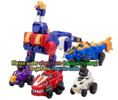 Dino Core 8 Figure Set D-Buster Tyranno Saber Stego Dinosaurs Combiner Robot Toy