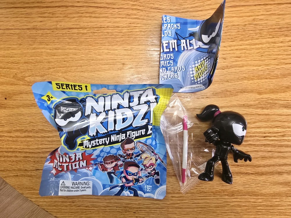 Ninja Kidz Mystery Action Figure Kids Toy Series 1 Ninja & Stealth Ninja Pink