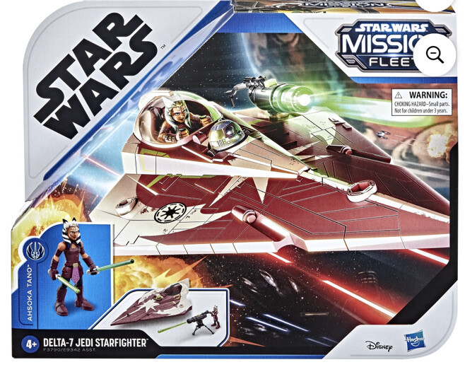 Star Wars Mission Fleet: 9in Delta-7 Starfighter & Ahsoka Tano Action Figure Set