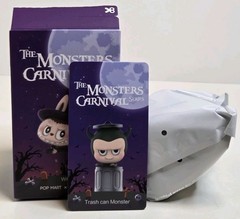 POP MART x HOW2WORK The Monsters Carnival Series TRASH CAN MONSTER 🗑🎃 PVC NEW