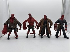 Mezco Hellboy Figures Lot Of 4 2004 2005 Movie Variants Coat Samaritan