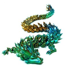 13.14inch 3D Printed Dragon Model,Articulated Animals figure,Toys Home Decor