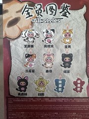 ONE (1) OPEN BOX OF BABY THREE CATS AND DOGS PENDANT PLUSH SERIES