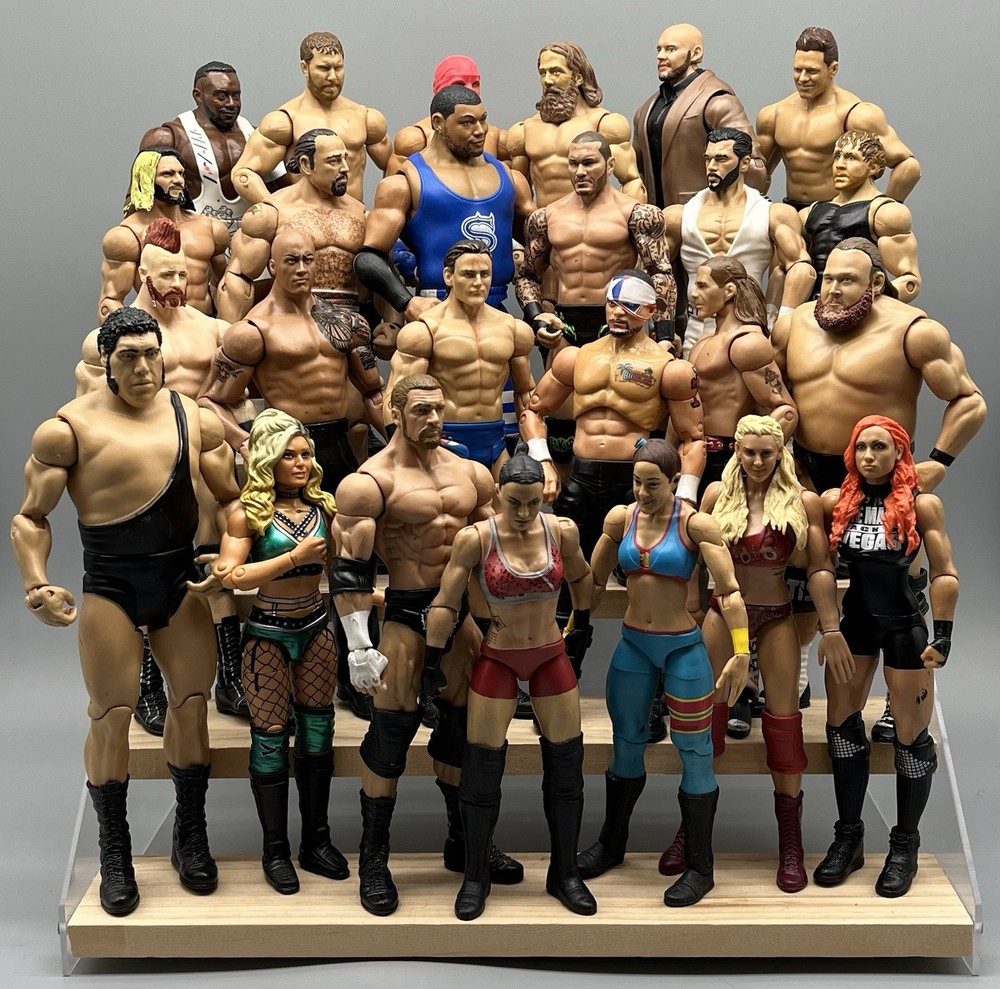 Lot Of 25 Mattel WWE Wrestling Figures Basic Randy Orton Shawn Michaels Triple H