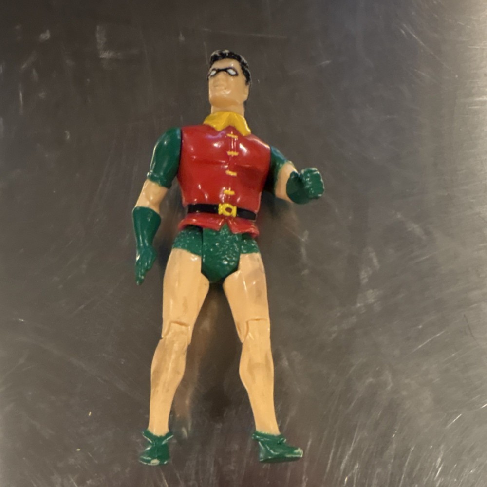 Robin Batman Vintage 1989 Action Figure Red Green Yellow Comic Book Heroes Toy