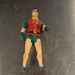 Robin Batman Vintage 1989 Action Figure Red Green Yellow Comic Book Heroes Toy