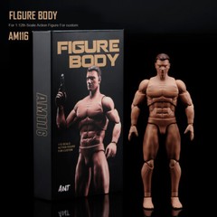 ANT 1:12 Muscular Strong Figure Flexible Body Head Hand Shape Shoes Male Doll
