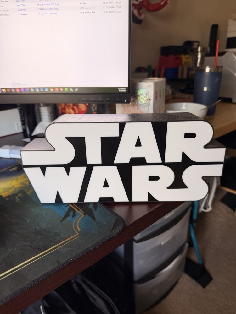 Retro Star Wars the original logo lightbox sign for vintage Star Wars display