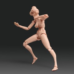 US Romankey 1/12 Flexible Joint Pale Girl Figure Body &Head Female Doll