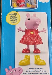 12″ PEPPA PIG Singing And Dancing Doll. Plastic Body, Fabric Skirt +Yellow Boots