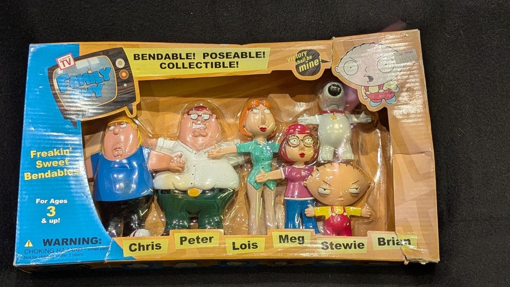 Vintage 2004 Family Guy Freakin’ Sweet Bendables 6 Figure Box Set NJ Croce