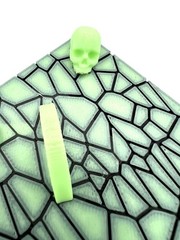 LOT OF 8 GLOW IN THE DARK CUSTOM STANDS FIT 5.5” MOTU. DISPLAY BASE STAND.
