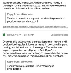 2025 Superman Logo Necklace (Stainless Steel) Gunn DC