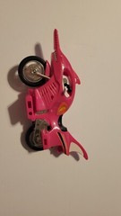 1995 Power Rangers Shark Cycle Vehicles Red Pink and White