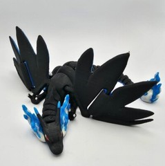 Mega Charizard X – Articulated. Winged Dragon 3D Printed. Flexi Factory Toy