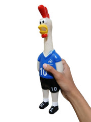 Set of 4 Unique Rubber Chicken Toys – Squeaky fun screaming 12.5″ – Soccer Style