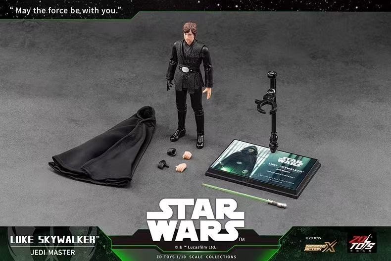 ZD Toys Star Wars Luke Skywalker Jedi Master 1/10 Scale Action Figure