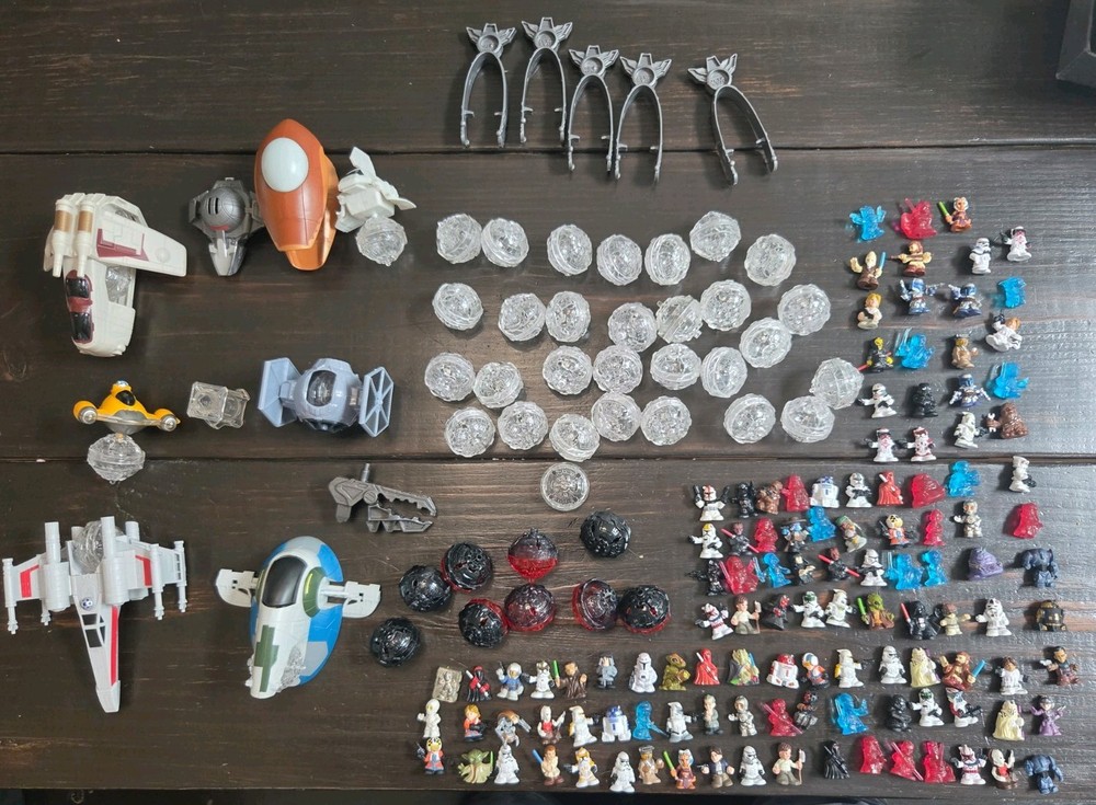 Star Wars Fighter Pods Lot, 115 Figurines And 8 Ships, Plus Many Pods