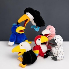 10″ Bird Hand Puppet Plush Toucan Parrot Eagle Owl Story Toy