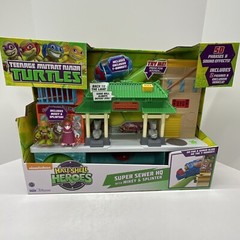 2014 HALF SHELL HEROES SUPER SEWER HQ w MIKEY & SPLINTER Ninja Turtles BRAND NEW