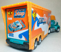 Disney Pixar Cars Sputter Stop Hauler Semi #92 Piston Cup Diecast Deluxe 1:55 FC