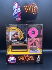 Mini Brands Really Works MINI RECORD PLAYER + CAPSULE Vinyl Playset Series 1 NEW