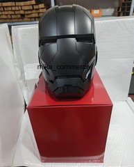 Iron Man Full Black Helmet MK5 1/1 Electronic Voice-controlled Mask Cosplay Prop