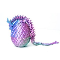 3D Printed Dragon Egg Model,Articulated Animals Figure,Fidget Toys Home Decor