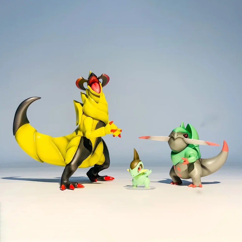 2-11cm Pokemon Axew Fraxure Haxorus PVC Action Figure Toy Gift