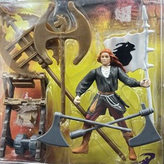 Vintage 1995 Dragonheart Kara 3.5” Figure W/ Weapons Kenner Axe Chopping Combat