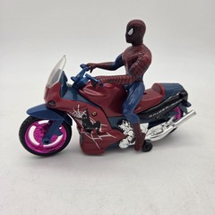 Spider-Man ’95, 02, 06 Lot Of 8 Hasbro Action Figures Plus Motorcycle VTG Spidey