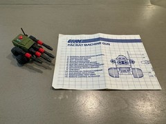 GI JOE 1983 PAC/RAT Machine Gun with Blueprint Instructions Working Original
