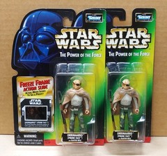 Star Wars Freeze Frame Kenner Standard Green Tag Sample POTF2 Prune Face
