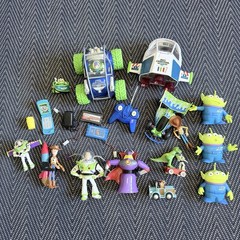 Toy Story Toys Lot Buzz Woody Green Aliens RC Rex Jessie Disney World Ride
