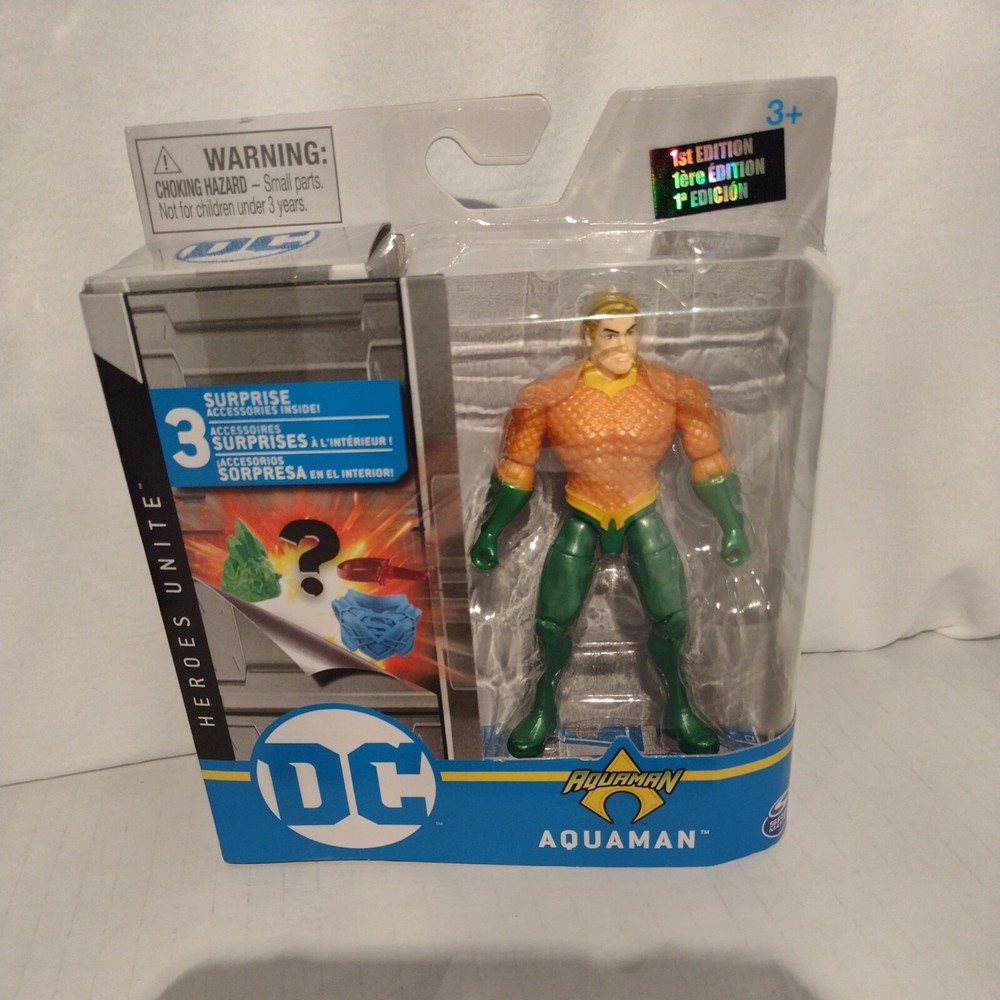 Aquaman Action Figure Variant 4″ 1st Edition 2020 DC Heroes Unite Spin Master