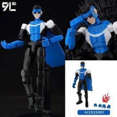 3D Printed Invincible Superhero Action Figures with Articulatable Limbs