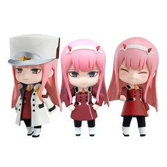 10cm Darling in the Zero Two Q Version Combat Uniform Anime Figure 3 Pack