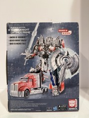 Transformers AOE Silver Knight Optimus Prime Platinum Edition NEW – Damaged Box