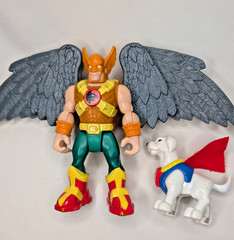 DC HERO WORLD Figures & Krypto Hawkman Batman 5 Different Electronic Lantern