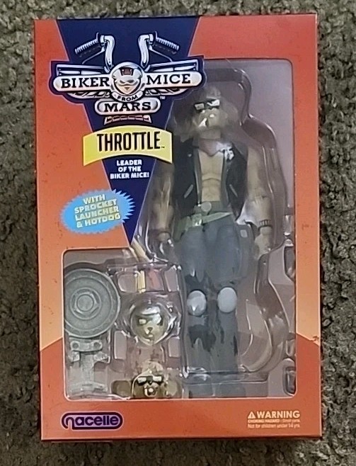 Nacelle Nacelleverse Biker Mice From Mars Throttle 7″ Action Figure New In Box