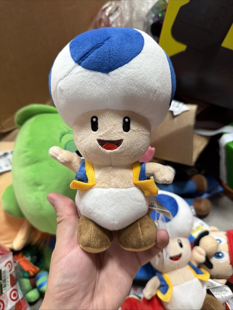 Super Mario Bros Brothers Blue Toad Koopa Bowser 6.5 inches Plush stuffed Toy