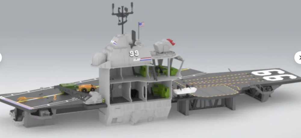 GI Joe USS FLAGG Aircraft Carrier – 3D Printed for ARAH 12 FEET LONG