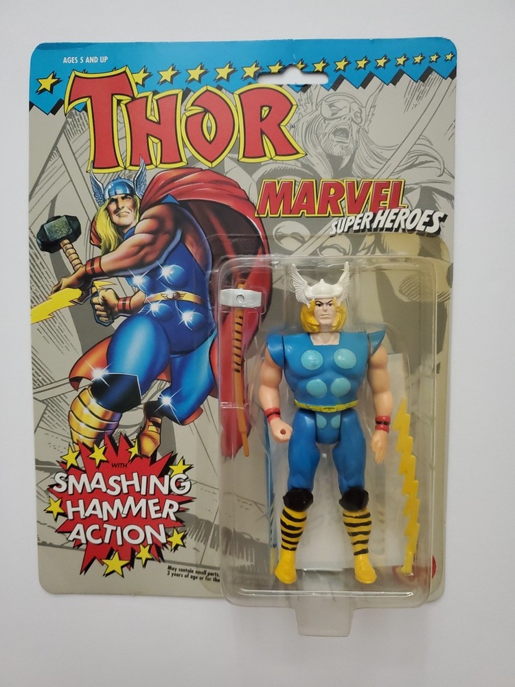 Thor Action Figure Marvel Comics Superheroes Toy Biz 1991 Sealed New Mjölnir