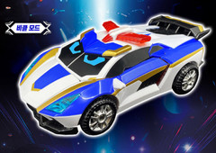 Metal Cardbot S Blue Cop Police Transforming Robot Car Figure Toy