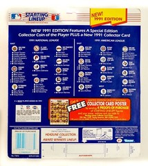 1991 Edition Jose Canseco Starting Lineup Figure includes Collector Coin & Card