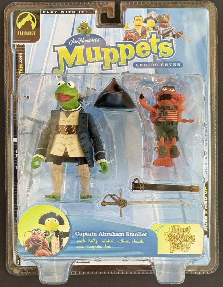Muppets Show Kermit Captain Abraham Smollet Treasure Island Figure Palisades Toy