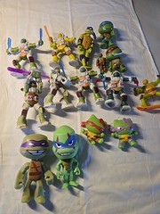 TMNT Lot of 15 Collectible Figures Various Years and Characters