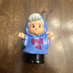 Fisher Price Little People Disney Fairy Godmother Figure Blue Rare 2014 Toy